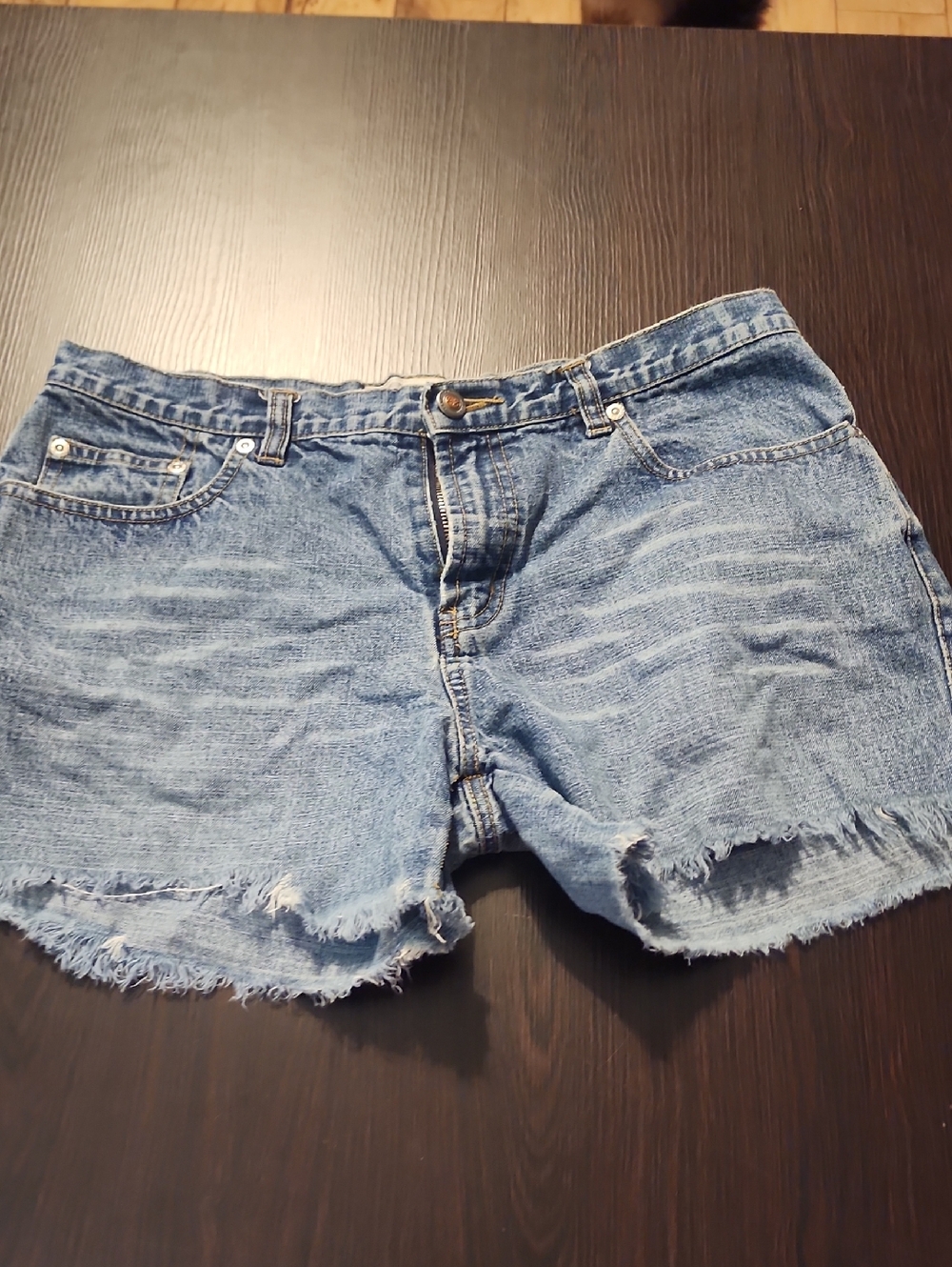 2/$5Arizona Jean Company Light Blue Distressed Denim Cutoff Shorts